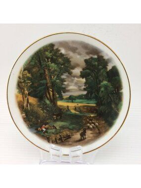 Mini Decorative Vintage Plate with John Constable Art Creepy